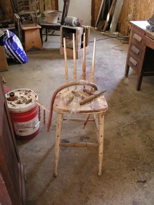 Old High Chair, all pieces intact