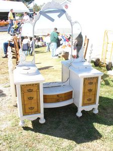 Magnificent Art Deco Vanity and Bed , sold at Countryside Antique Mall in 2003